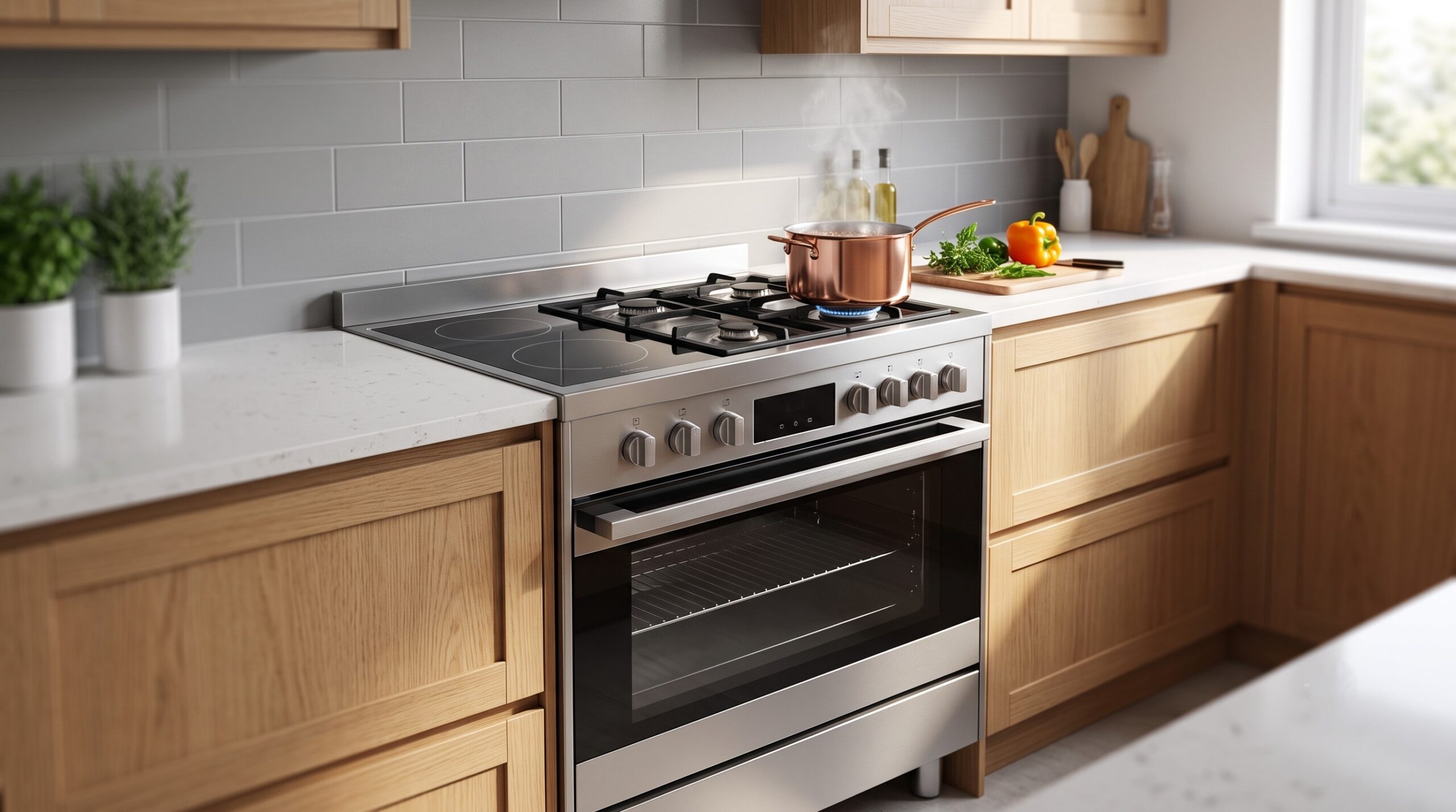 piano cottura con forno elettrico